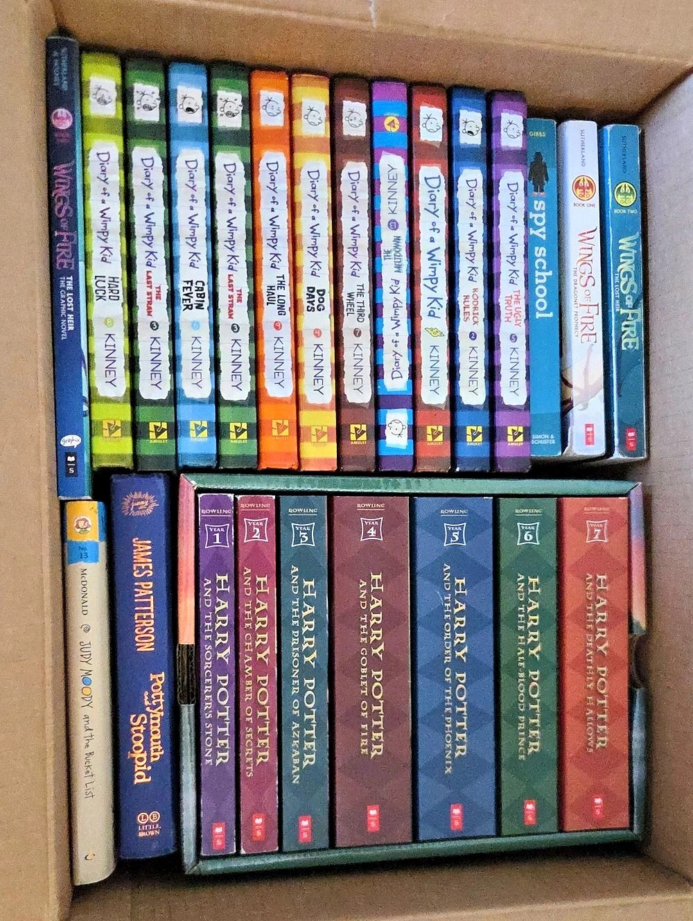 Harry Potter Book Collection & Diary Of A Wimpy Kid Full Set, Along With Extras